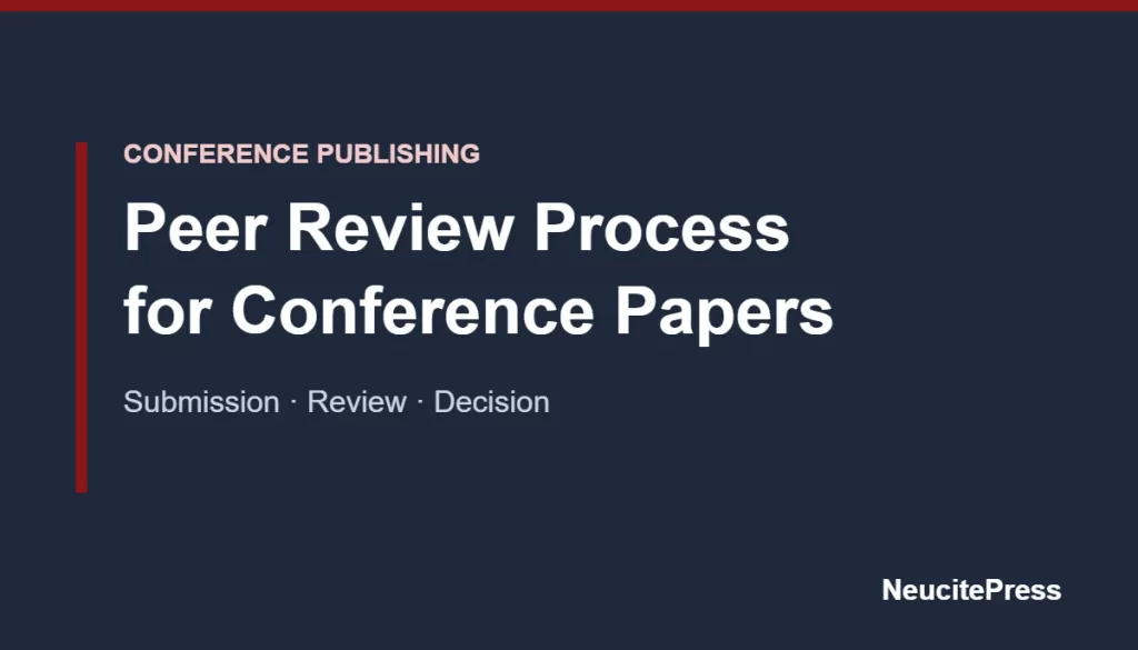 Peer Review Process for Conference Papers 1 Peer review process for conference papers: submission, review and decision